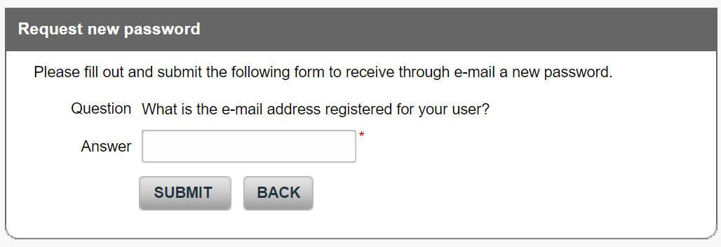 The image shows the instruction to enter the user’s e-mail address on our login screen