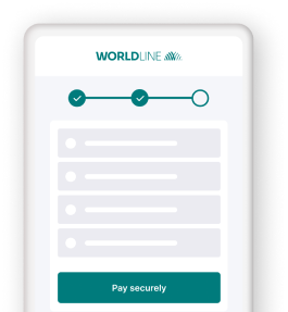 L’image ci-dessus montre un écran de paiement mobile avec une barre de progression et un bouton "Payer en toute sécurité".