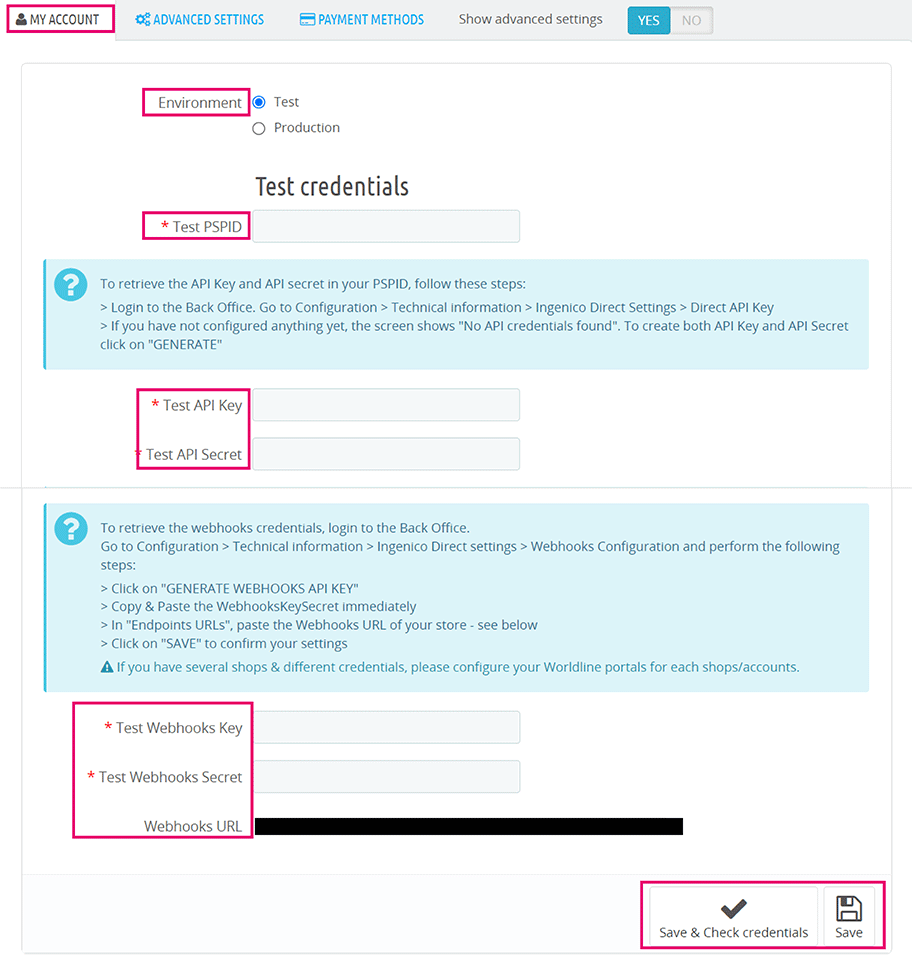 L'image ci-dessus montre où configurer les propriétés mentionnées dans le tableau.