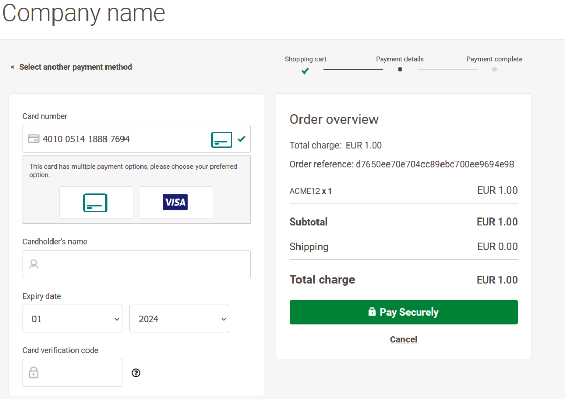 Exemple de cartes co-badg&eacute;es lors du paiement